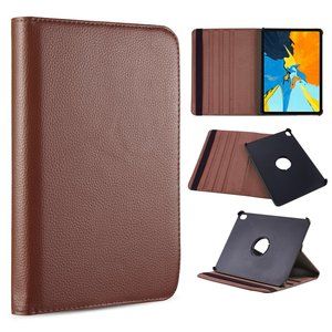 IPAD PRO 11(2018) ROTATION STAND TABLET FOLIO COVER – BROWN